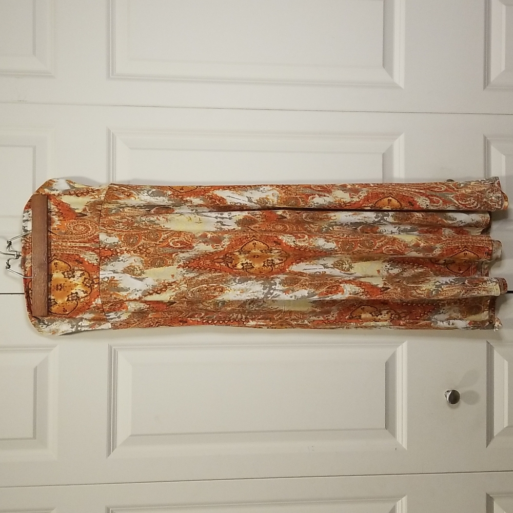 SOLID brand Maxi Skirt Orange Gold